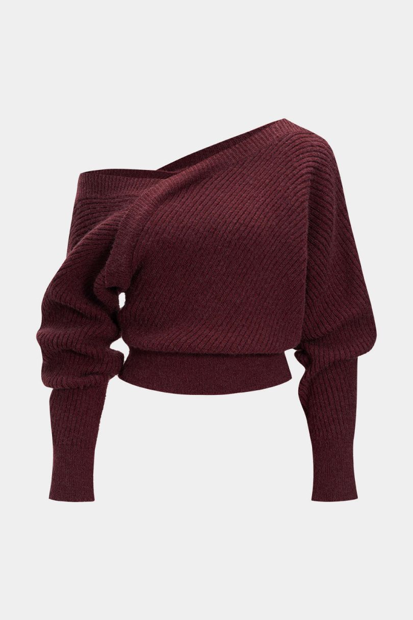 Sculpted Asymmetrical Knit Top